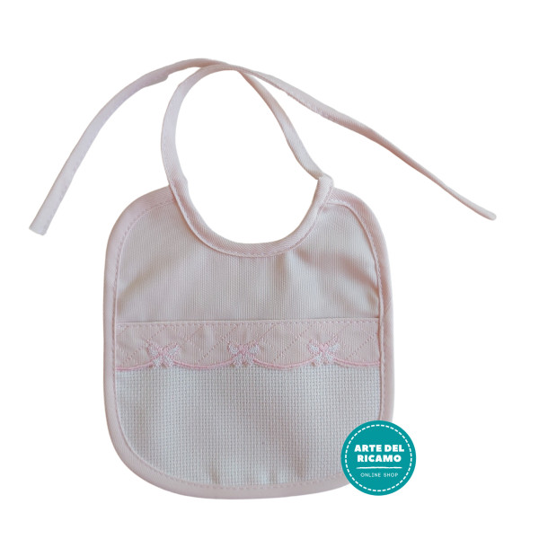 Marbet - Pink Baby Bib with Bows